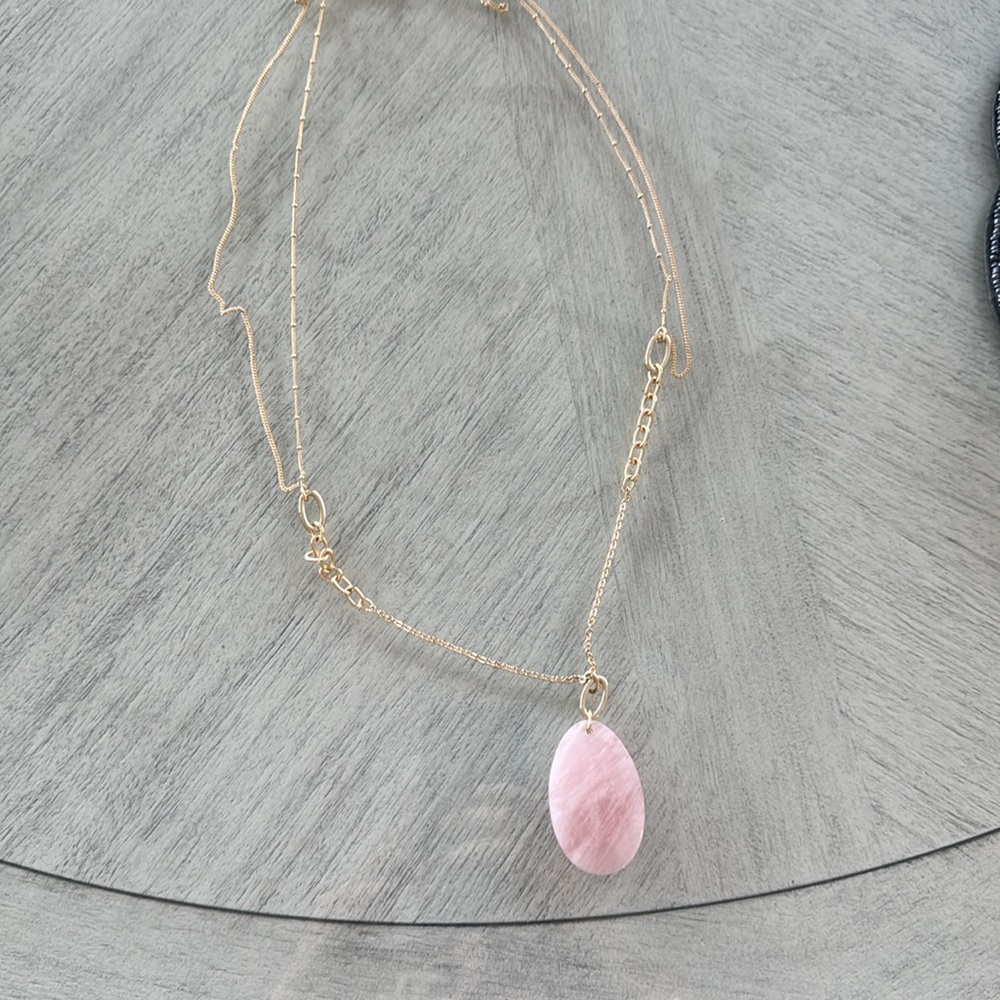 PINK CRYSTAL ADJUSTABLE NECKLACE